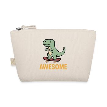 Dinosaure décontracté sur skateboard - Trousse biologique - nature - Devant