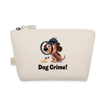 Detective Puppy Dog Crime T-Shirt Design - Organic Pouch - nature - Front