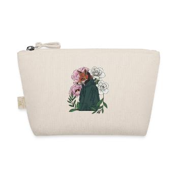 Fox with flowers and hoodie - Organic Pouch - nature - Front