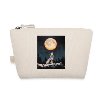 Wolf heult nach Mond - Bio-Täschchen - Natur - Vorne