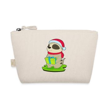 Meerkat Christmas Christmas Hat - Organic Pouch - nature - Front