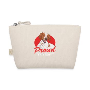 Brittany Dad Epagneul Breton Pointing Dog Gift - Organic Pouch - nature - Front