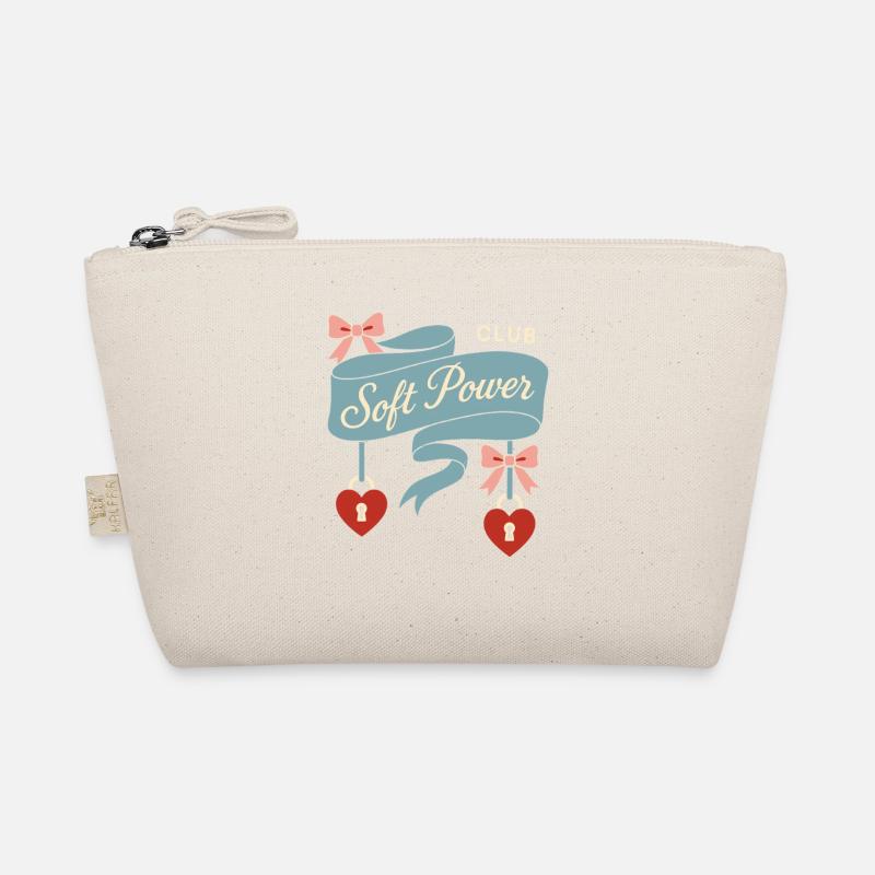 Coquette Aesthetic Bow Pattern Girly Pastel Organic Pouch