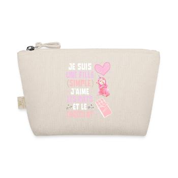 I am a Simple Rats and Chocolate girl - Organic Pouch - nature - Front