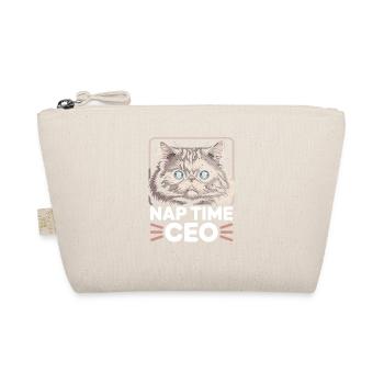 Nap Time CEO Funny Cat Office Humor Home Office - Organic Pouch - nature - Front