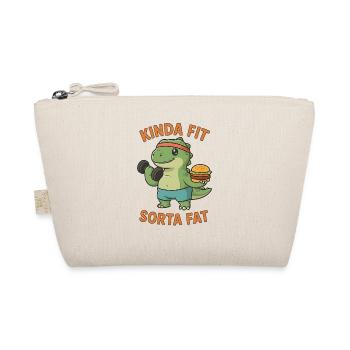 Kinda Fit Sorta Fat Funny Gym Cute Hippo Retro - Bio-Täschchen - Natur - Vorne