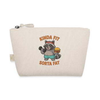 Kinda Fit Sorta Fat Funny Gym Cute Hippo Retro - Bio-Täschchen - Natur - Vorne