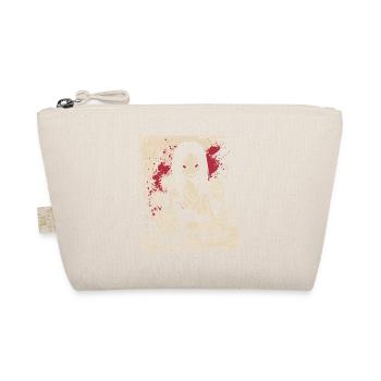 Horror Anime Kimono Girl with Skull Motif - Organic Pouch - nature - Front