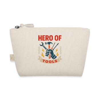 Hero of Tools Funny Workshop Mechanic - Organic Pouch - nature - Front