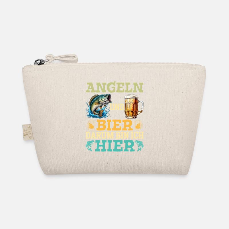 Werdender Papa ANGELN UND BIER DARUM BIN ICH HIER Bio-Täschchen