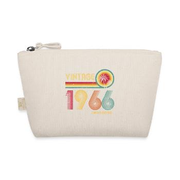 Vintage 70er Retro Rundes Design - Bio-Täschchen - Natur - Vorne