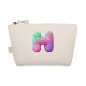 Buchstabe H in Pastell Felloptik und Farbverlauf  - Bio-Täschchen - Natur - Vorne