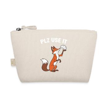 Ein lustiges Fuchs mit dem Gehirn plz use it  - Bio-Täschchen - Natur - Vorne