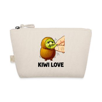Kiwi Love Kawaii Manga Kiwi Fruit - Organic Pouch - nature - Front