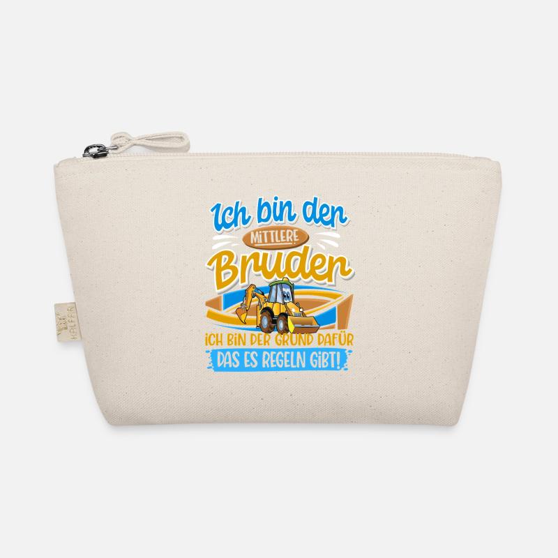 Bagger Mittlerer Bruder Geschwister - Bio-Täschchen - Natur
