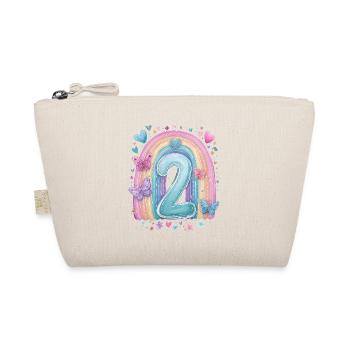 Pastel Rainbow 2 Years Second Birthday - Organic Pouch - nature - Front