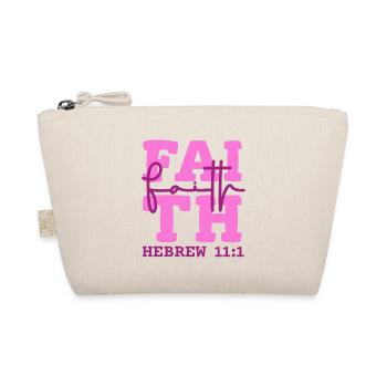 Faith Hope Jesus Christian Design - Organic Pouch - nature - Front