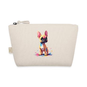 Colorful French Bulldog cartoon design - Organic Pouch - nature - Front