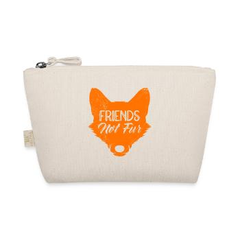 Animal protection FRIENDS NOT FUR Funny - Organic Pouch - nature - Front