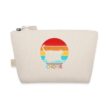 Sunset Chonk Cat – Cute Fat Cat Lover T-Shirt - Organic Pouch - nature - Front