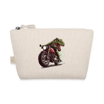 Crocodile on Motorcycle Action Design - Organic Pouch - nature - Front