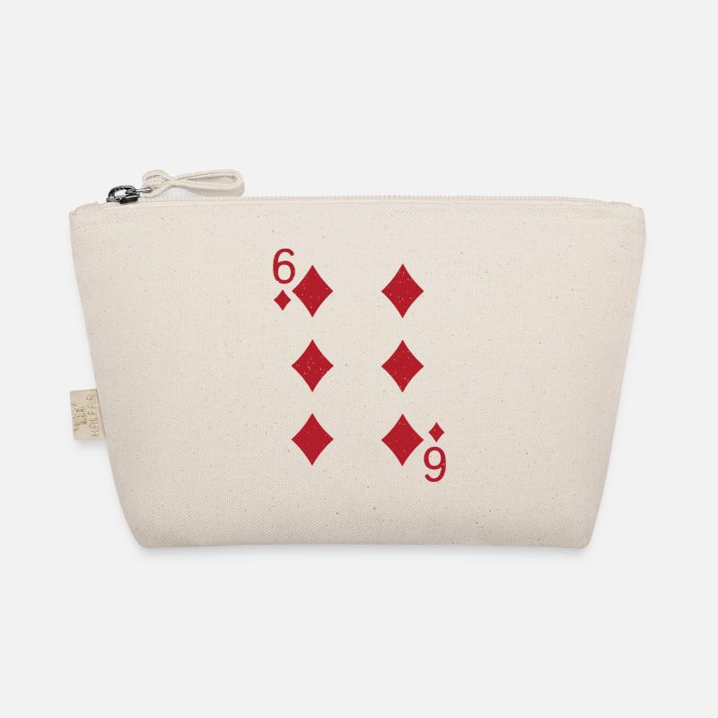 Six Diamonds Card Organic Pouch