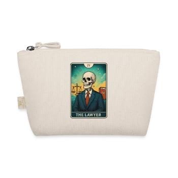 Skull Lawyer Illustration - Organic Pouch - nature - Front