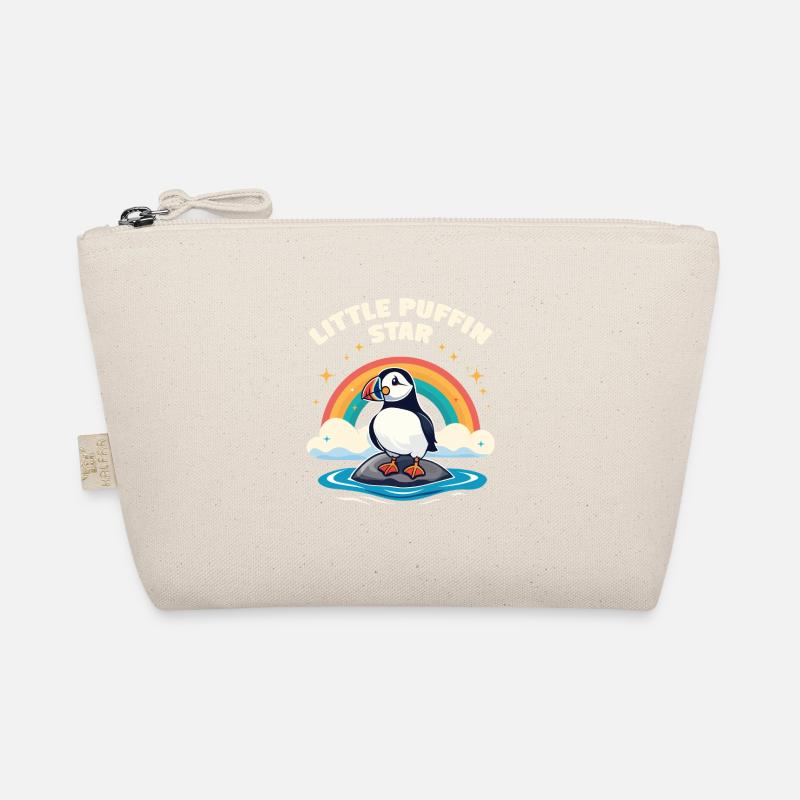 Kleiner Puffin Star – Papageitaucher Regenbogen - Bio-Täschchen - Natur