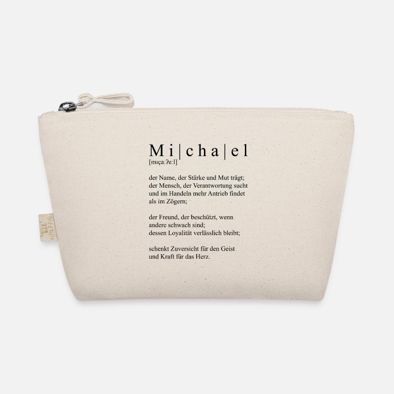 Name: abstract, typographic, black, Michael Organic Pouch