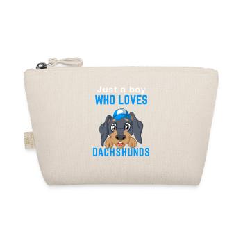 Playful Dachshund Dog Lover for boys - Organic Pouch - nature - Front