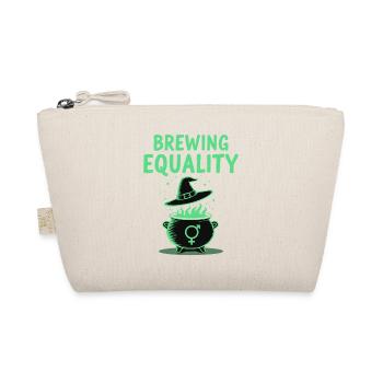 Brewing Equality – Feminism Halloween Saying - Organic Pouch - nature - Front