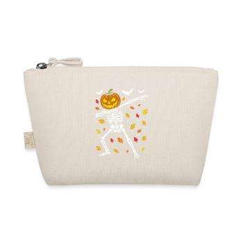 Halloween Dab Dance Skeleton - Dabbing Autumn - Organic Pouch - nature - Front