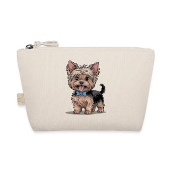 Niedlicher Yorkshire Terrier Mit Schleife - Bio-Täschchen - Natur - Vorne