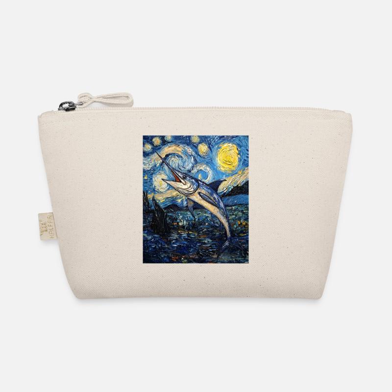  Blauer Marlin Fisch Van Gogh Style Starry  Bio-Täschchen