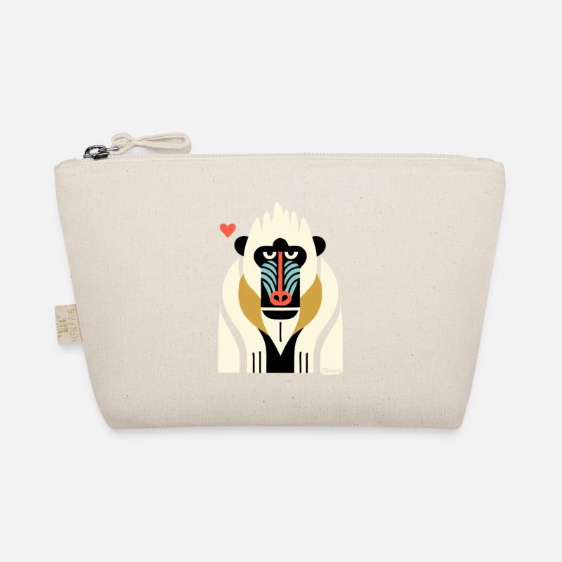 Bold Tribal Mandrill Monkey Illustration Organic Pouch