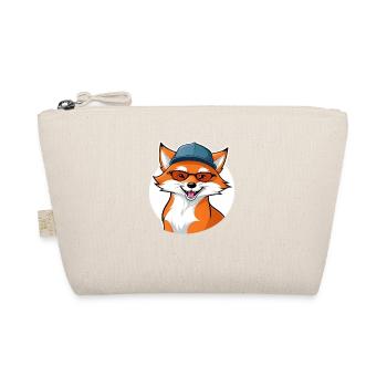 witziger Fuchs mit Brille und Cap - Bio-Täschchen - Natur - Vorne