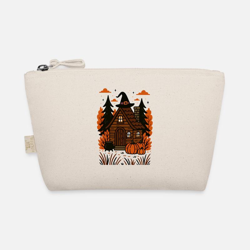 Maison de sorcière avec motif d'automne de citrouilles Trousse biologique