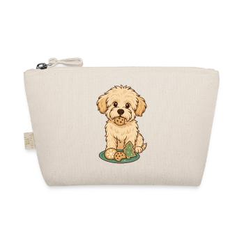 Maltipoo Christmas – Dog with cookies - Organic Pouch - nature - Front