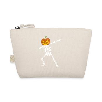 Halloween Dab Dance Skeleton - Dabbing Pumpkin - Organic Pouch - nature - Front