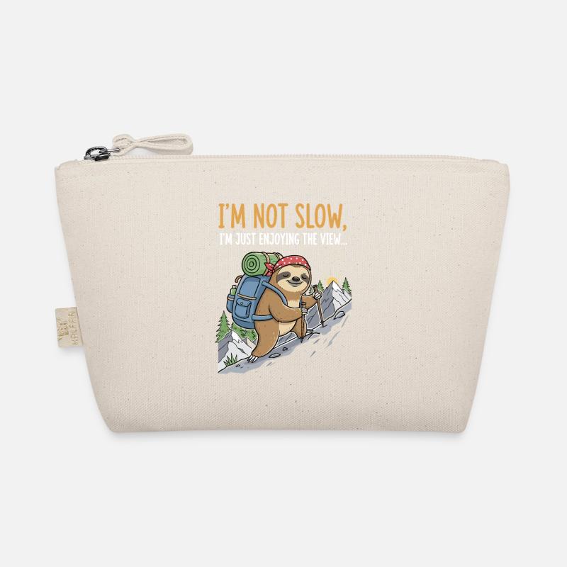 Faultier beim Bergsteigen mit Aussicht Bio-Täschchen