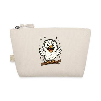 Playful owl buddy - Organic Pouch - nature - Front