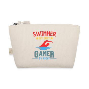 Swimmer By Day Gamer By Night - Organic Pouch - nature - Front