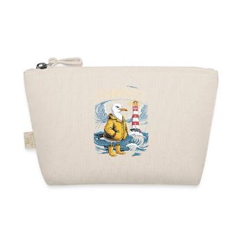 Storm Seagull at the Lighthouse Maritime North Sea - Organic Pouch - nature - Front