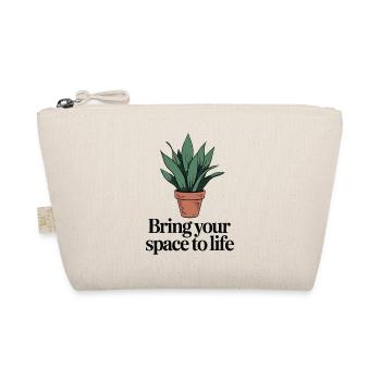 Minimalist Potted Plant with Inspirational Quote - Organic Pouch - nature - Front