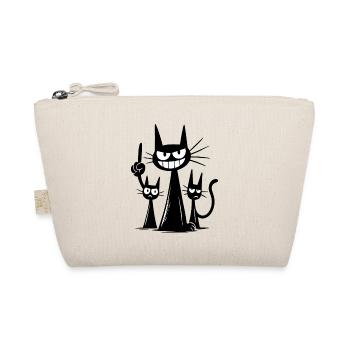 Dark Mischief Shadow Cat Gang - Organic Pouch - nature - Front