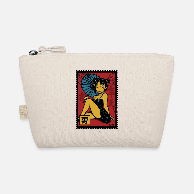 Illustration d'une geisha avec un parasol Trousse biologique