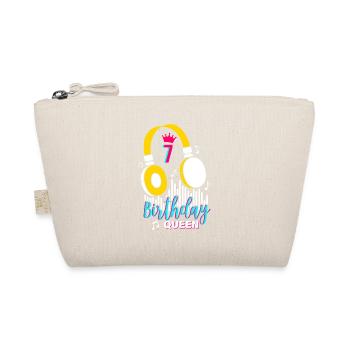 Birthday Queen 7th Birthday - Organic Pouch - nature - Front