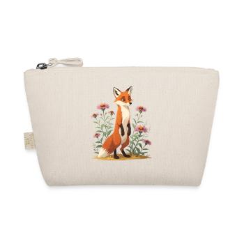 Renard avec illustration à motif floral - Trousse biologique - nature - Devant