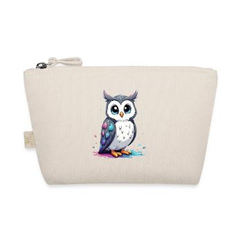 Cute Manga Owl Art for Kids - Organic Pouch - nature - Front