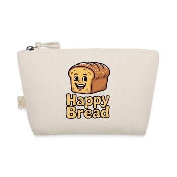 Skurriles, glückliches Brot-Cartoon-Design - Bio-Täschchen - Natur - Vorne